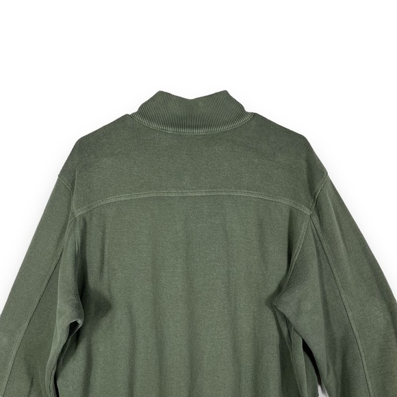 Eddie Bauer Quarter Button Pullover Casual Sweater, Moss Green, Size Large - Picture 11 of 12